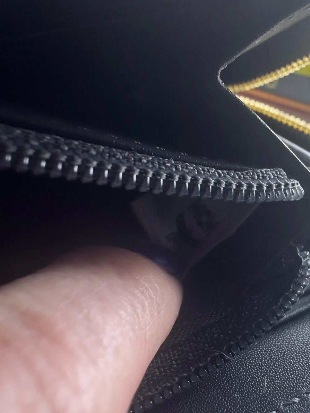 MCM Long Wallet Zip Blue Croc Leather Gold Hardware Continental Wallet Authentic - Picture 11 of 14